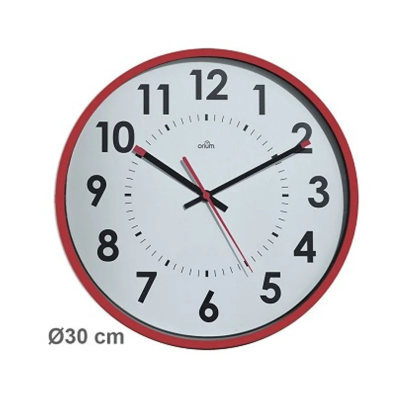 Horloge silencieuse Abylis Ø30cm - Lie de vin