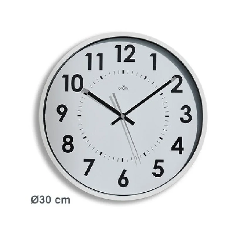 Horloge silencieuse Abylis Ø30cm - blanc