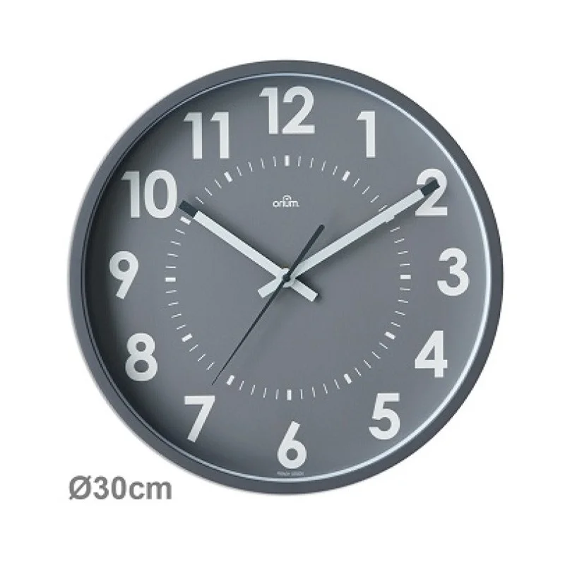 Horloge silencieuse Abylis Ø30cm - gris