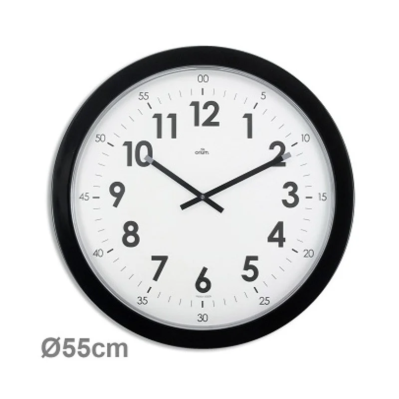 Horloge géante silencieuse Imperia Ø55cm noire