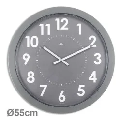 Horloge géante silencieuse Imperia Ø55cm grise