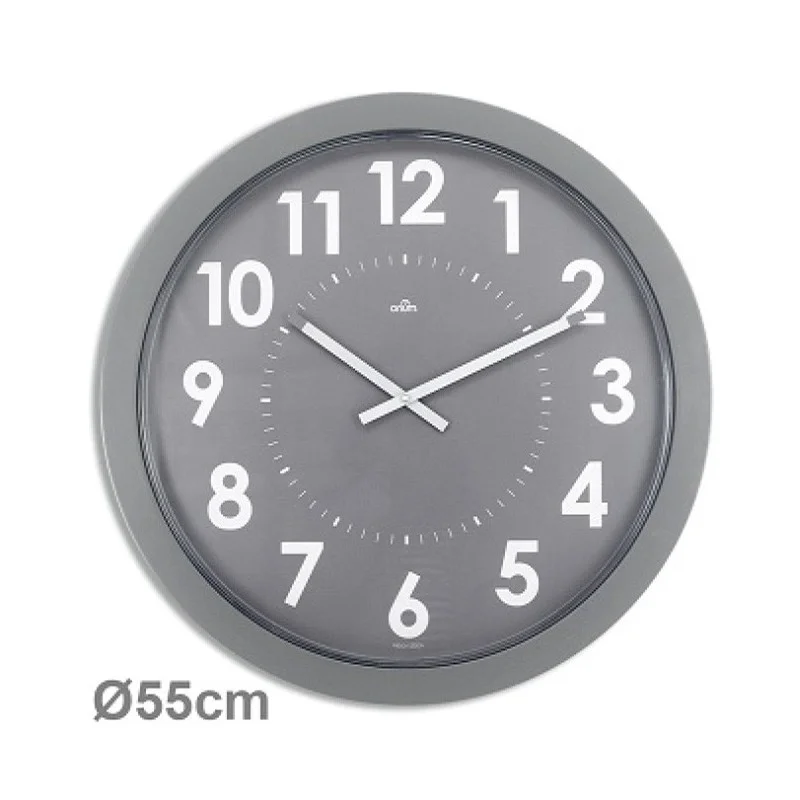 Horloge géante silencieuse Imperia Ø55cm grise